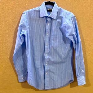 White and blue Hagar slim fit shirt